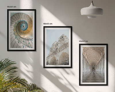 Set 3 slike u okviru Spiralno stubište pročelja katedrale
