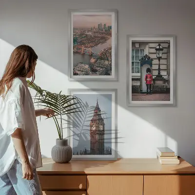 Slika Londonski most i Big Ben triptih u okviru