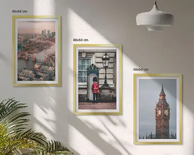 Slika Londonski most i Big Ben triptih u okviru