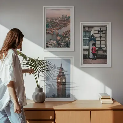 Slika Londonski most i Big Ben triptih u okviru