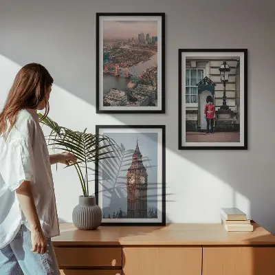 Slika Londonski most i Big Ben triptih u okviru