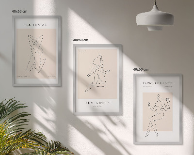Zidna galerija Minimalistički poster ženskih silueta