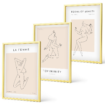 Zidna galerija Minimalistički poster ženskih silueta