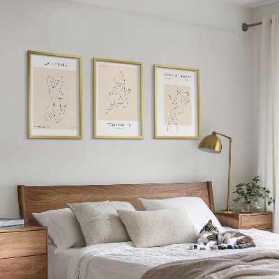 Zidna galerija Minimalistički poster ženskih silueta