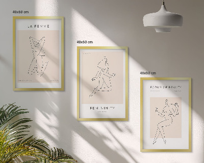 Zidna galerija Minimalistički poster ženskih silueta