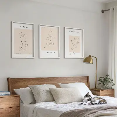 Zidna galerija minimalistički poster sa ženskim siluetama