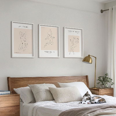 Zidna galerija Minimalistički poster ženskih silueta