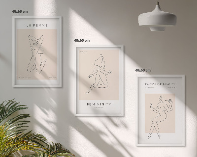 Zidna galerija Minimalistički poster ženskih silueta