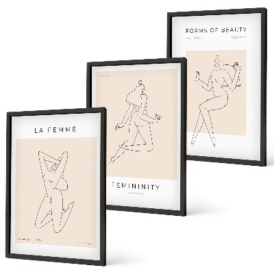 Zidna galerija Minimalistički poster ženskih silueta