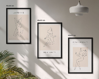 Zidna galerija Minimalistički poster ženskih silueta
