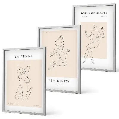 Zidna galerija minimalistički poster sa ženskim siluetama