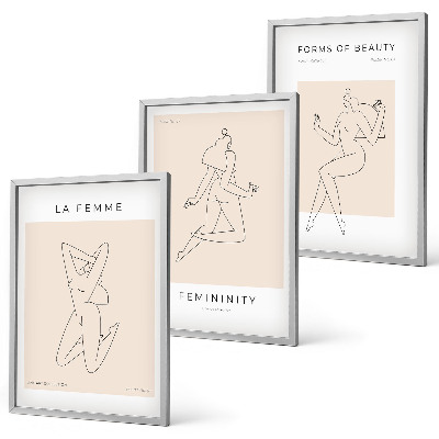 Zidna galerija Minimalistički poster ženskih silueta