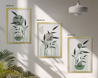 Zidna galerija Boho biljne kompozicije