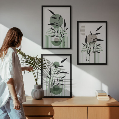 Zidna galerija Boho biljne kompozicije