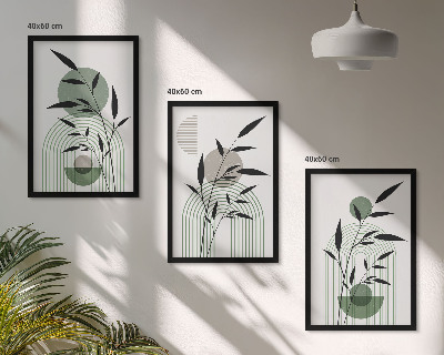 Zidna galerija Boho biljne kompozicije