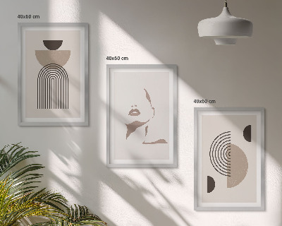 Set 3 slike u okviru Apstraktni oblici i lica