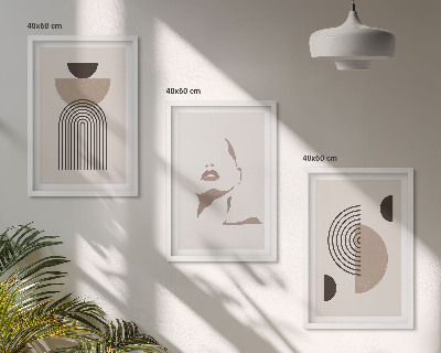 Set 3 slike u okviru Apstraktni oblici i lica