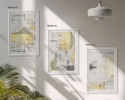 Apstraktni moderni uzorci slikanja triptih u okviru