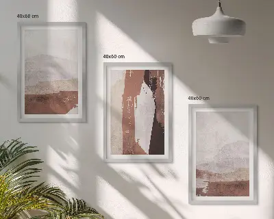 Zidna galerija smeđi i bež apstraktni uzorci