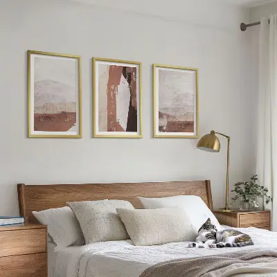 Zidna galerija smeđi i bež apstraktni uzorci