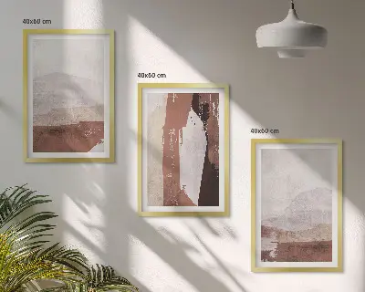 Zidna galerija smeđi i bež apstraktni uzorci