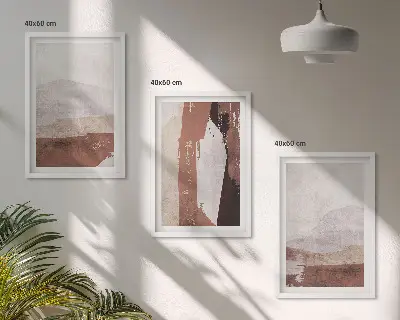Zidna galerija smeđi i bež apstraktni uzorci