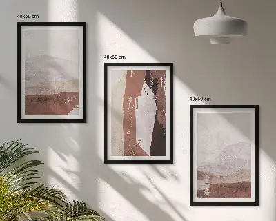 Zidna galerija smeđi i bež apstraktni uzorci