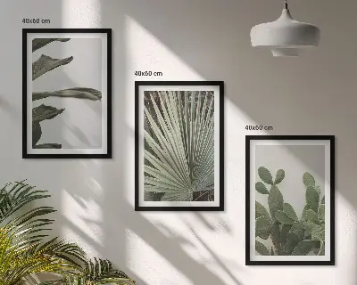 Zidna galerija pastelno lišće tropskih biljaka
