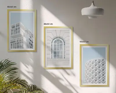 Geometrija moderne arhitekture triptih u okviru