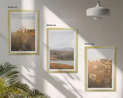Zidna galerija krajolici s motivima livade, planina i jezera