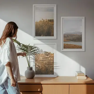 Zidna galerija krajolici s motivima livade, planina i jezera