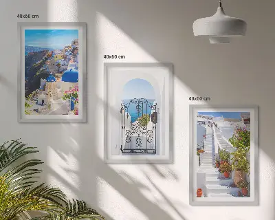 Arhitektura Santorinija u Oiji triptih u okviru