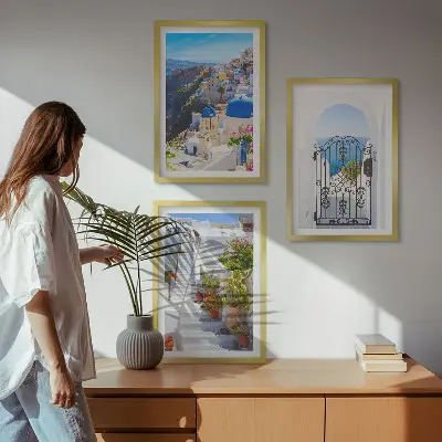 Arhitektura Santorinija u Oiji triptih u okviru
