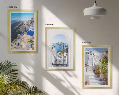 Arhitektura Santorinija u Oiji triptih u okviru