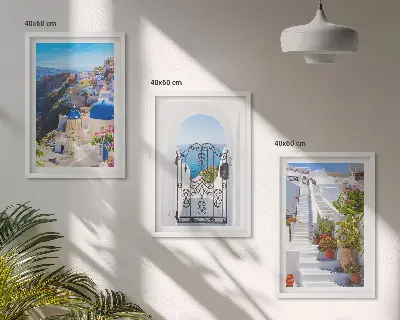 Arhitektura Santorinija u Oiji triptih u okviru