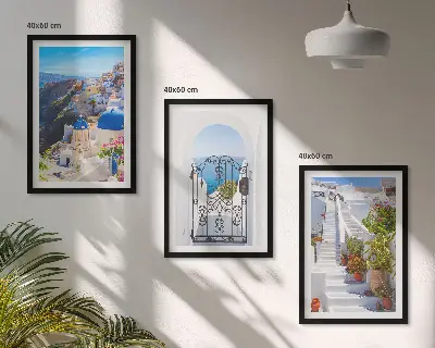 Arhitektura Santorinija u Oiji triptih u okviru