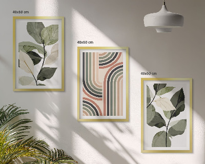 Set 3 slike u okviru Geometrijski biljni motivi