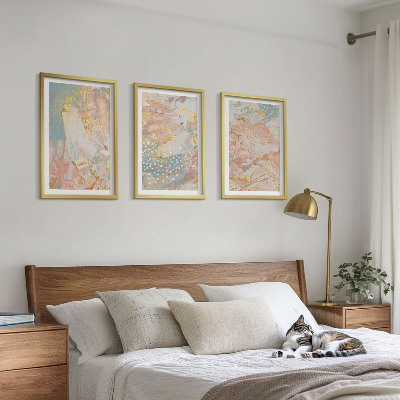 Set 3 slike u okviru Apstraktni pastelni uzorci