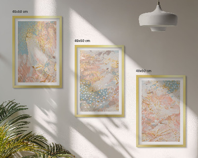 Set 3 slike u okviru Apstraktni pastelni uzorci