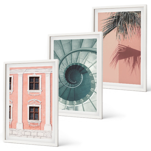 Set 3 slike u okviru Pastelna spiralna arhitektura
