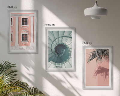Set 3 slike u okviru Pastelna spiralna arhitektura