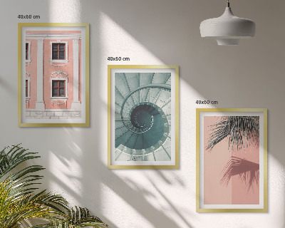 Set 3 slike u okviru Pastelna spiralna arhitektura