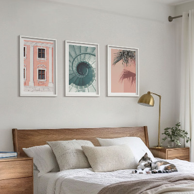 Set 3 slike u okviru Pastelna spiralna arhitektura
