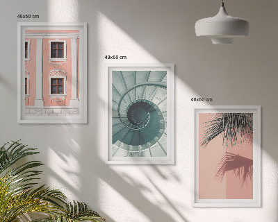 Set 3 slike u okviru Pastelna spiralna arhitektura
