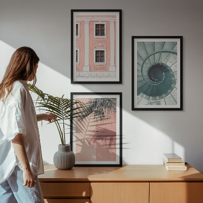 Set 3 slike u okviru Pastelna spiralna arhitektura