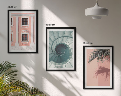 Set 3 slike u okviru Pastelna spiralna arhitektura