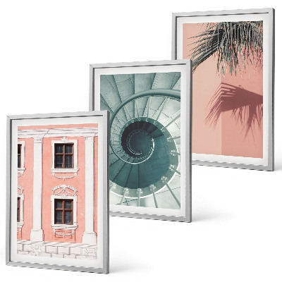 Set 3 slike u okviru Pastelna spiralna arhitektura