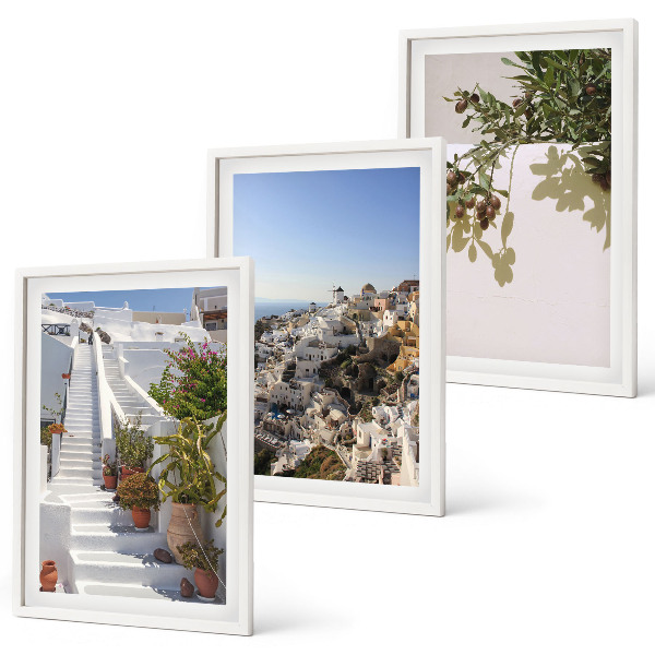 Triptih u okviru Bijele stepenice, pogled na Santorini