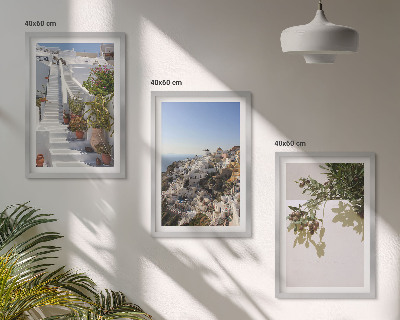 Triptih u okviru Bijele stepenice, pogled na Santorini