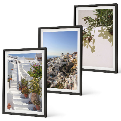 Triptih u okviru Bijele stepenice, pogled na Santorini